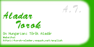 aladar torok business card
